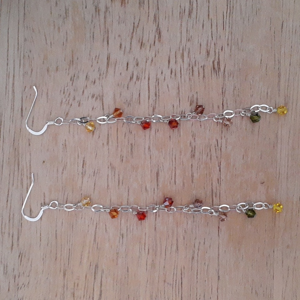 NWOT .925 Swarovski Crystal Earrings KK121